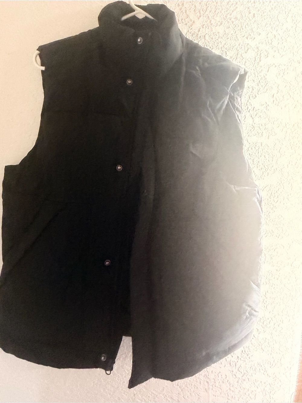 Old Navy Black Puffer Vest with High Collar